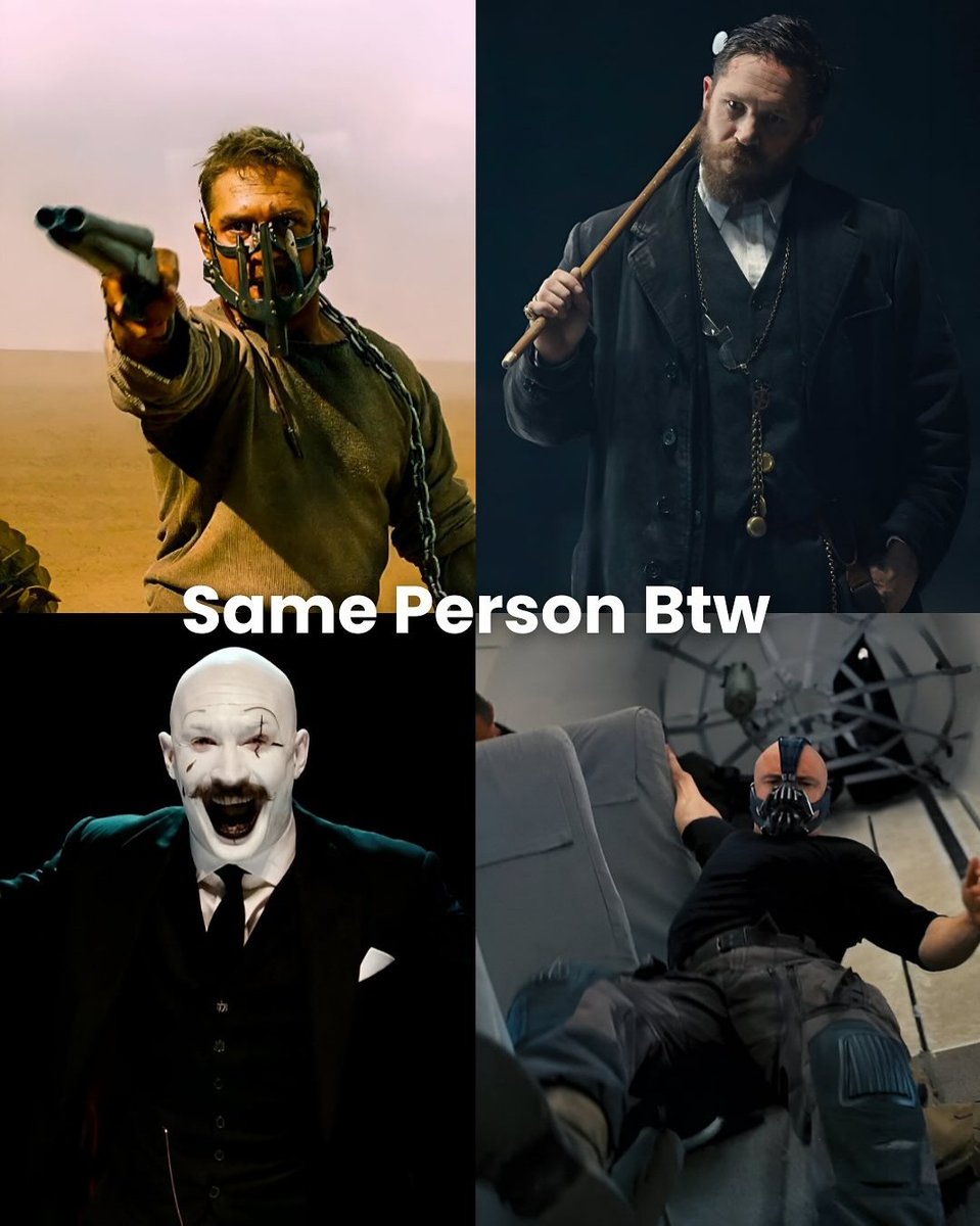 thecinelost's tweet photo. Few actors disappear into roles like Tom Hardy. https://t.co/ckls46rJhn