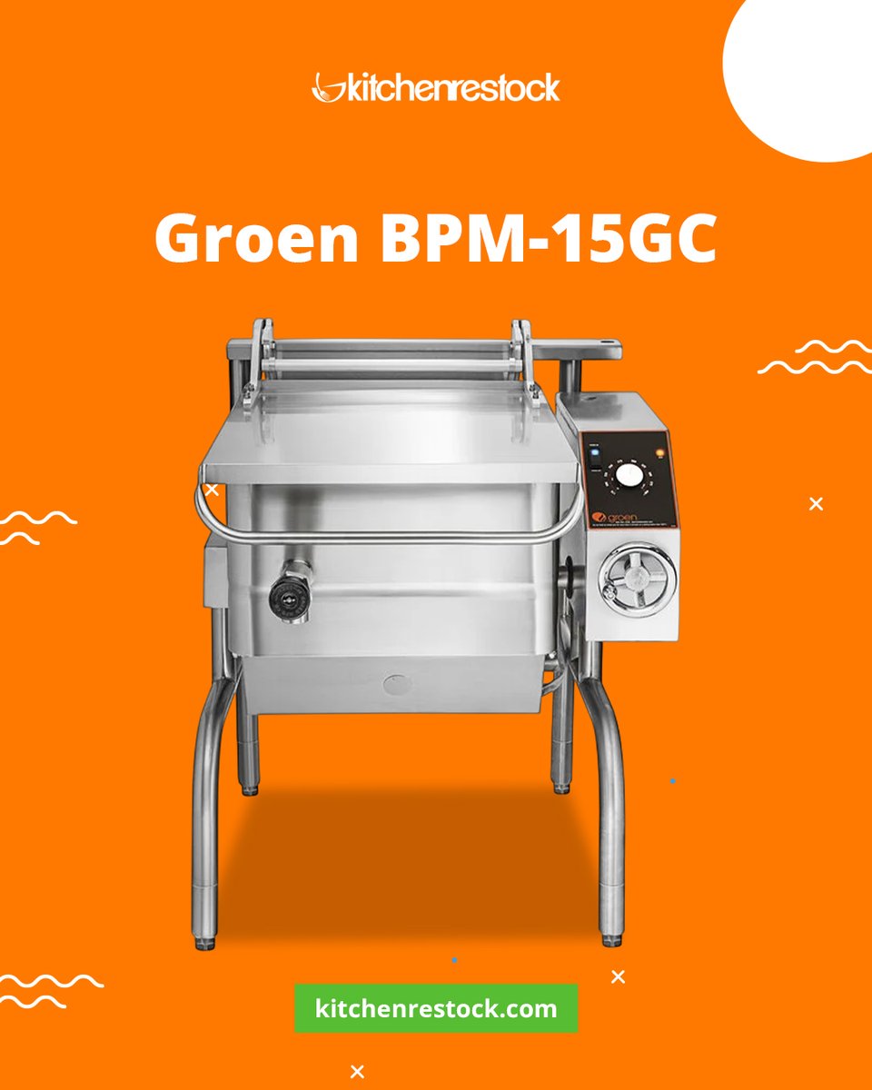The Groen BPM-15GC 15-gallon gas braising pan is built for serious batch cooking. Powerful 65,000 BTU heat, precise controls, and easy tilt make it a workhorse for busy commercial kitchens. 🛒 Order yours today: bit.ly/49M9S9q