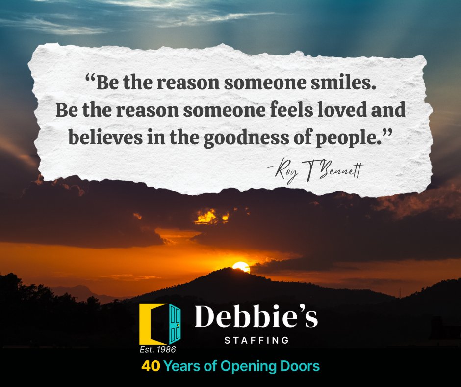 DebbiesStaffing's tweet image. #TeamDebbies #SpreadJoy #RoyTBennett