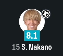 Nakano picking up exactly from where he left off - showing why he was nominated for the J League team of the season.

#Sanfrecce