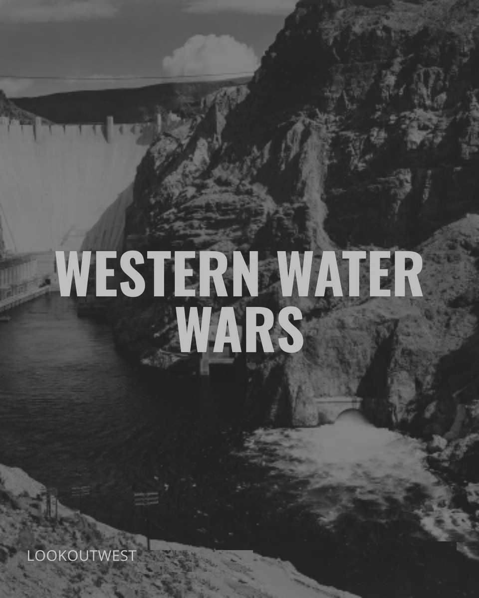LookoutWest's tweet photo. Water, the silent architect of empires out West. From casinos in Vegas to almond orchards in California. Yet today, as reservoirs like Lake Mead and Powell hover at perilously low levels, the region faces a reckoning. Full essay out now at Lookout West (link in bio). https://t.co/7FQfHrxRr8