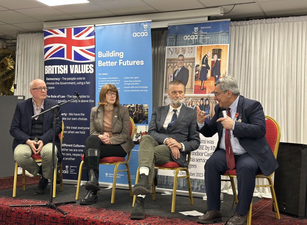 A_CAA's tweet photo. Yesterday marked the launch of Afghan Radio UK, bringing together community members, partners and supporters to recognise an important step for community-led media in the UK.

Speakers included Cllr Katherine Dunne, Dr Nooralhaq Nasimi MBE, Richard Hilton and Barra Fitzgibbon. https://t.co/ebRVnmTWSg
