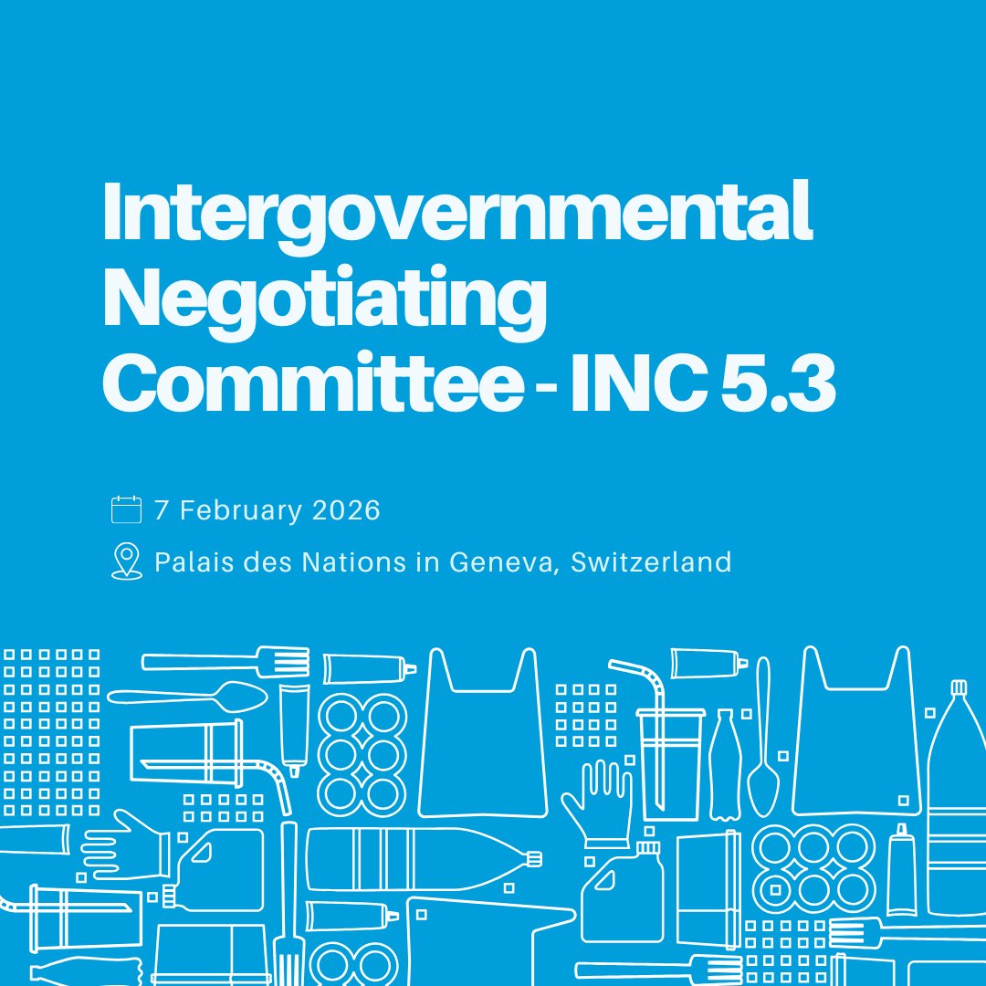 The third part of #INC5 to advance work on a #PlasticsTreaty takes place tomorrow in Geneva.

The one-day resumed session will focus on organizational matters, including the election of officers, and will be preceded by regional consultations: unep.org/inc-plastic-po…