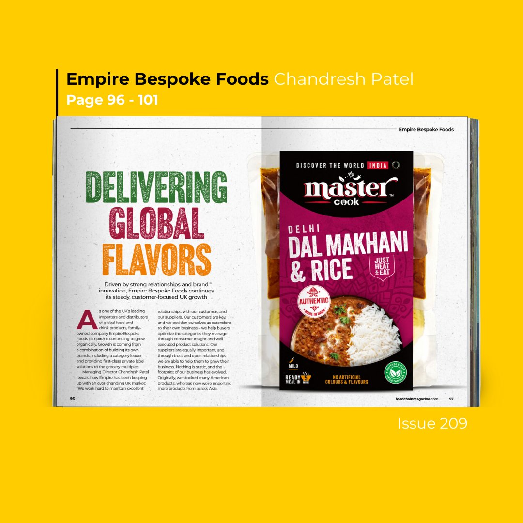 Growth without shortcuts: how one family-owned food business is scaling across the UK.

Chandresh Patel, Managing Director at Empire Bespoke Foods, explains how building category expertise has helped the business grow without losing focus.

ow.ly/qsH250Y9bFo