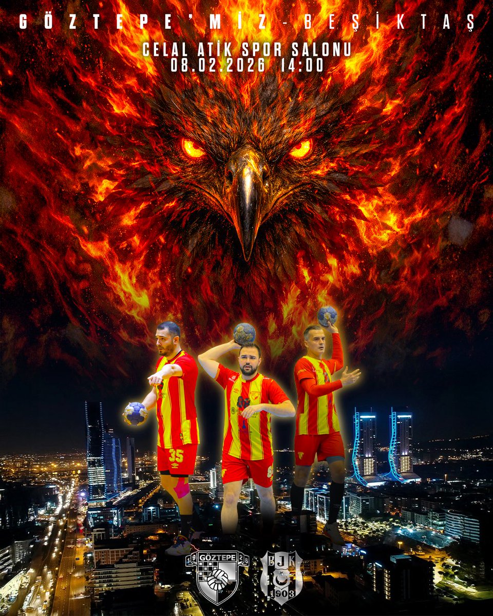Her Zaman Vardık, Hep Yanındaydık!

🟡🔴Erkek Hentbol Takımımız, ligde namağlup lider olarak son iç saha maçına çıkıyor.

Celal Atik Spor Salonu’nda buluşalım🤜🏻🤛🏻

📍 Celal Atik Spor Salonu
🗓 8 Şubat 2026 Pazar
🕑 14.00

#GöztepeHentbol #UçanAdamlar