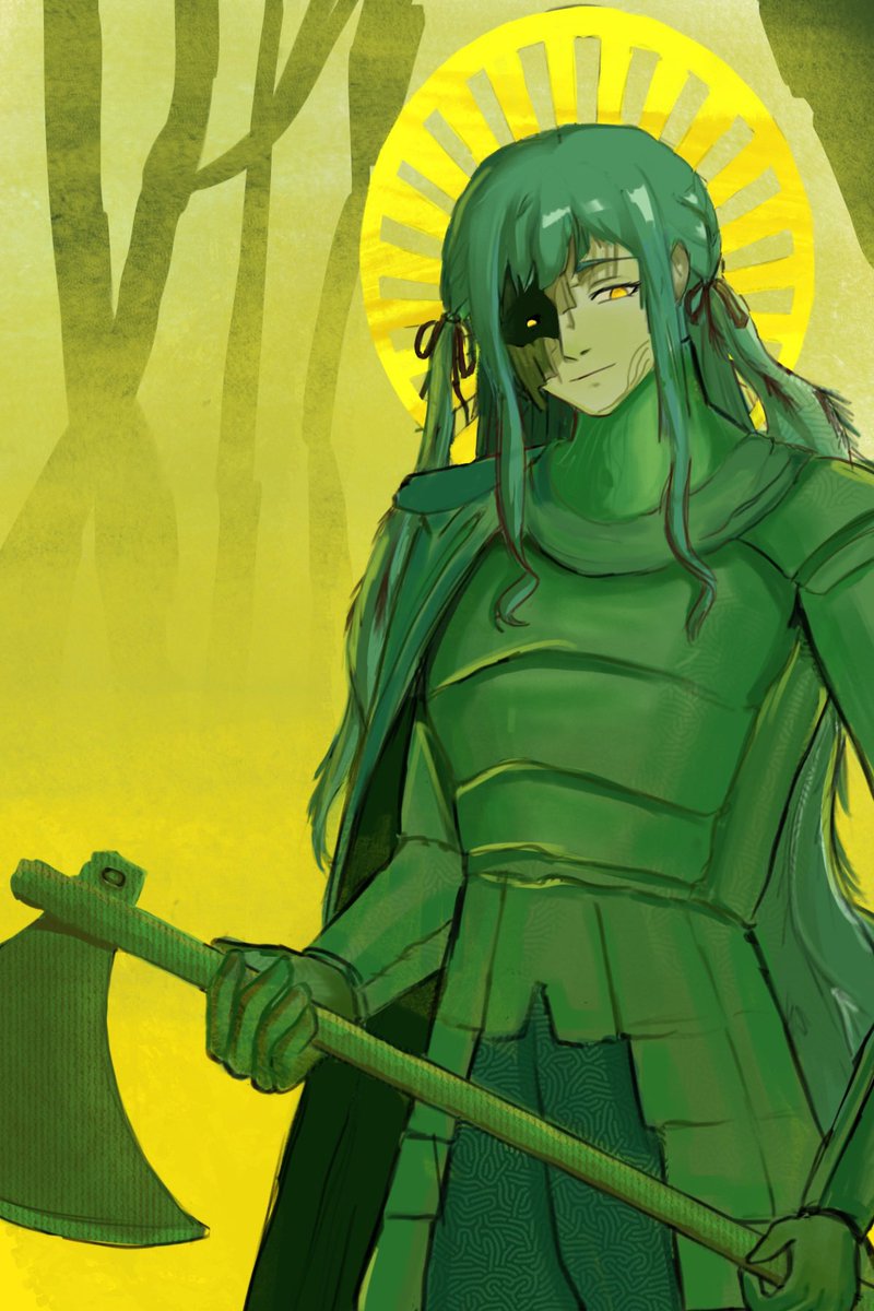 เบอร์ 6 แหละ ชอบสีเขียวแล้วก็ชอบหนัง The Green Knight ด้วยเลยเอามาวาดค่ะ! ตัวตนอัศวินลึกลับดูทรงอำนาจจากบทกวีไร้ชื่อ ออร่าจัดมาก555555555
