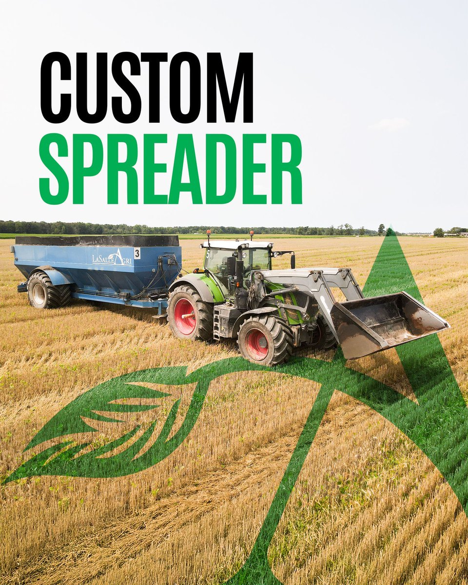 Precision distribution = better yields + healthier soil. Our hydraulic custom spreaders deliver even coverage while reducing compaction. Built for farmers who care about today's harvest and tomorrow's land. 🌾 #PrecisionAg #SoilHealth