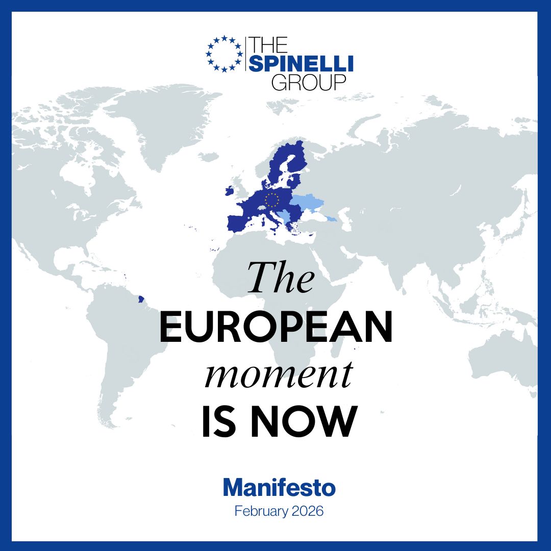 📣 The European moment is now.

The Spinelli Group launches its manifesto calling for a federal Europe able to act.

“We choose a fully sovereign Union with a high level of autonomy, we choose a Europe that is a geopolitical power.” 

Read more: buff.ly/OPljVSV