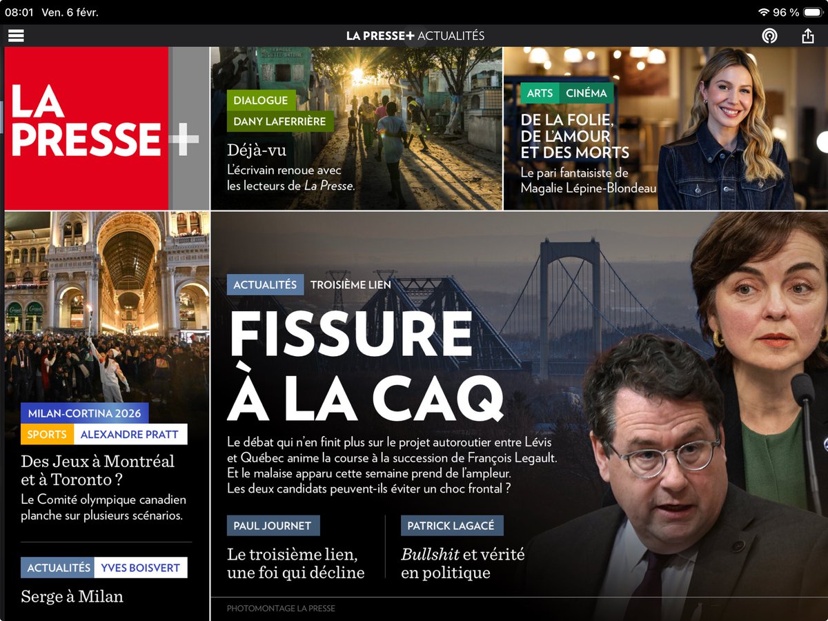 Tir groupé dans LaPresse contre la CAQ. Je ne suis pas caquiste mais LaPresse elle est Libérale et j’anticipe ce que ce sera lorsque le Parti Québécois sera élu… ça va être le dénigrement systématique par LaPresse et Radio-Can.