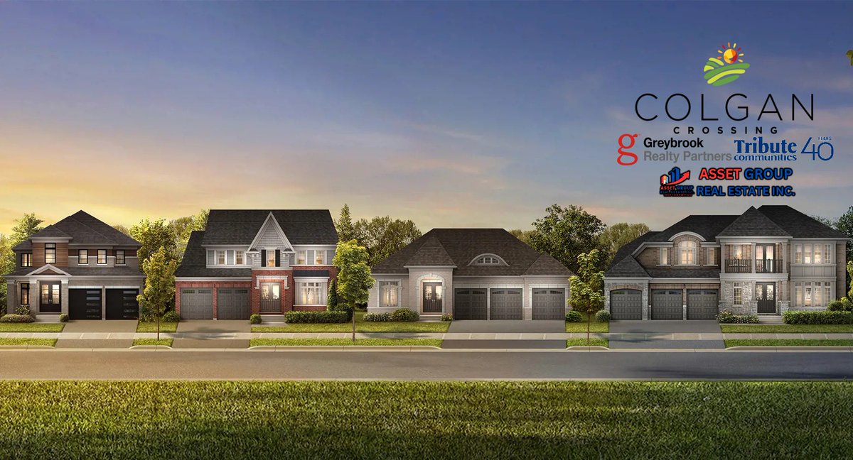REGISTER: colgan-crossing.ca

🔥Colgan Crossing🔥
🏗️Tribute Communities &amp; Greybrook Realty 
📍Concession Rd 8 &amp; County Rd 14, Adjala-Tosorontio, ON L0G 1W0 
🏠Bungalow Towns &amp; 40', 50', 60', &amp; 70’ Detached
💰Price start from $799,990
🔑Occupancy: 2027

📩info@assetgroup.ca