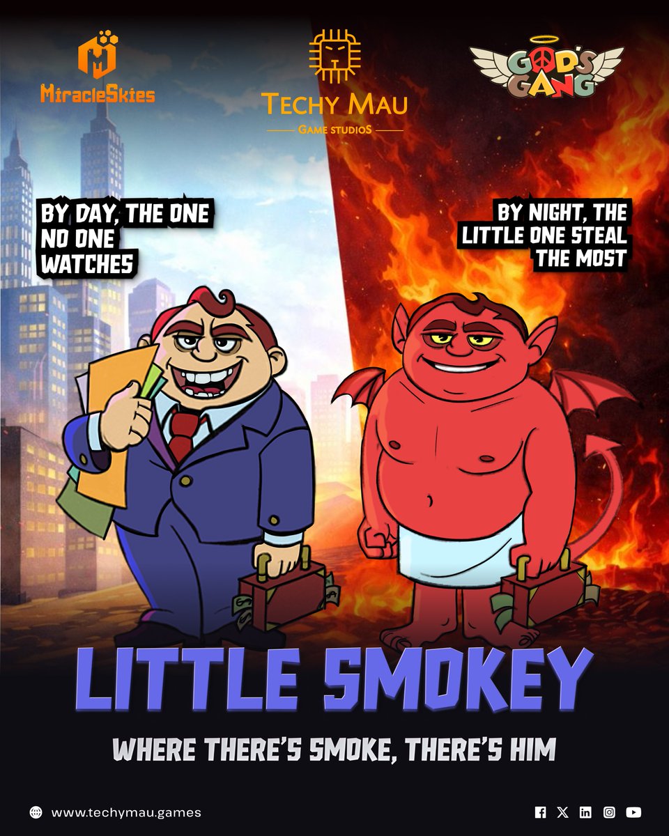 Techymaugame's tweet photo. He’s the quiet one in God's Gang you never see coming. 👔

"Little Smokey" steals more than you expect. A mastermind of chaos, armed with a grin and a briefcase full of trouble.

Join the gang in Discord:
🔗 https://t.co/3wh7ViscjZ

#LittleSmokey #EvilAfterDark #IndieGameDev https://t.co/GKcXCF6qgG