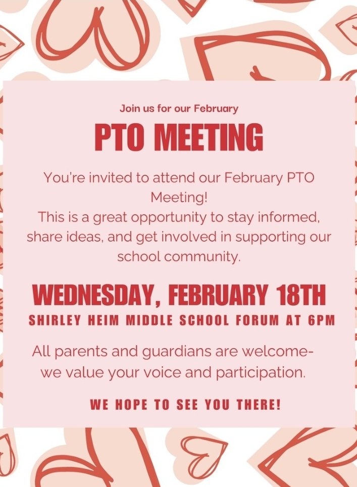 Shirley Heim Middle PTO (@heimpto) on Twitter photo 