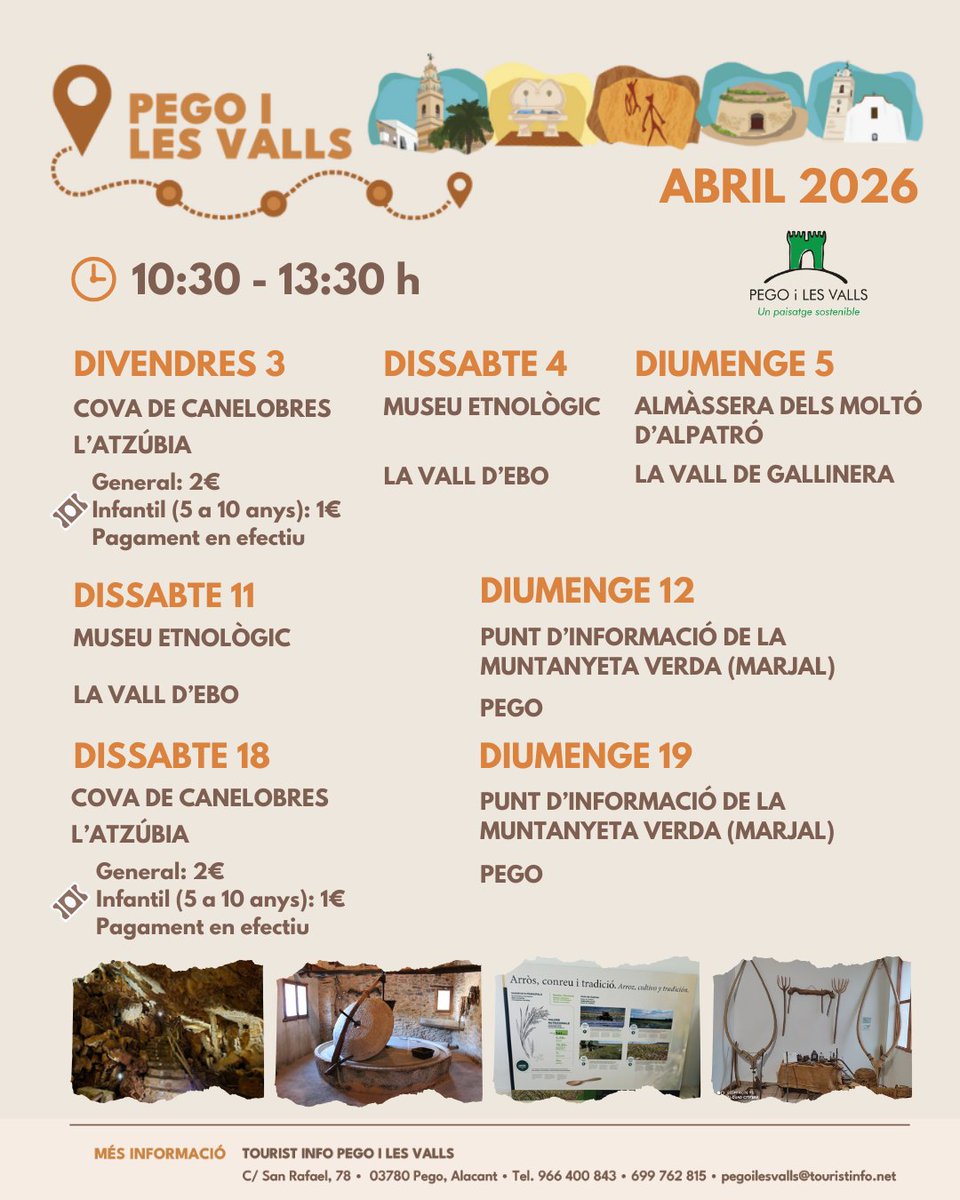 Al febrer florix el patrimoni de <a href="/PegoiLesValls/">Pego i Les Valls</a> amb la reobertura de les seues portes

Fins al mes d’abril l’oferta cultural i de naturalesa es reactiva amb l’obertura de monuments, museus i punts d’informació turística com el de la Muntanyeta Verda

radiopego.com/al-febrer-flor…