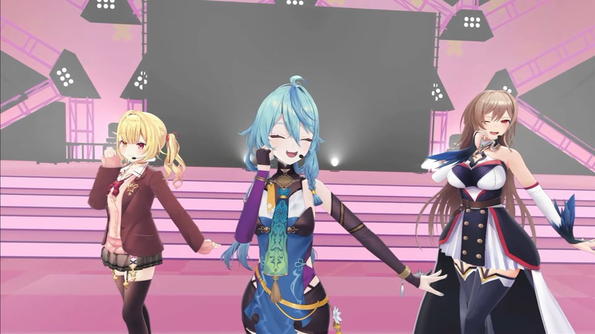 ななたま3Dおめでとお〜！🎂✨️

フレンと3人で一緒に歌って踊れて嬉しかった₍ · ̫·₎🎀
ななたまらしさが詰まってる最高のお披露目だった！めっちゃ可愛かったぞおおお😭🤍
呼んでくれてありがとう！！！

 #珠乃井ナナ3D