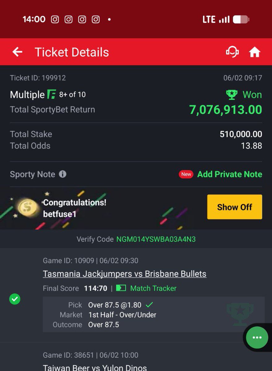 sportybetcode1's tweet photo. 7M 🏆 Congratulations 10Kodd Wonnn Successfully 🎖️🎖️🎖️🎖️🎖️🎖️✅✅✅✅✅✅✅✅✅✅✅✅💥💥💥💥💥💥💥💥 ❤️
Drop your SPORTYBET ID NUMBER fast
Crediting from the first 100 Likes ❤️ &amp; Retweet https://t.co/Sc6sOcih9k