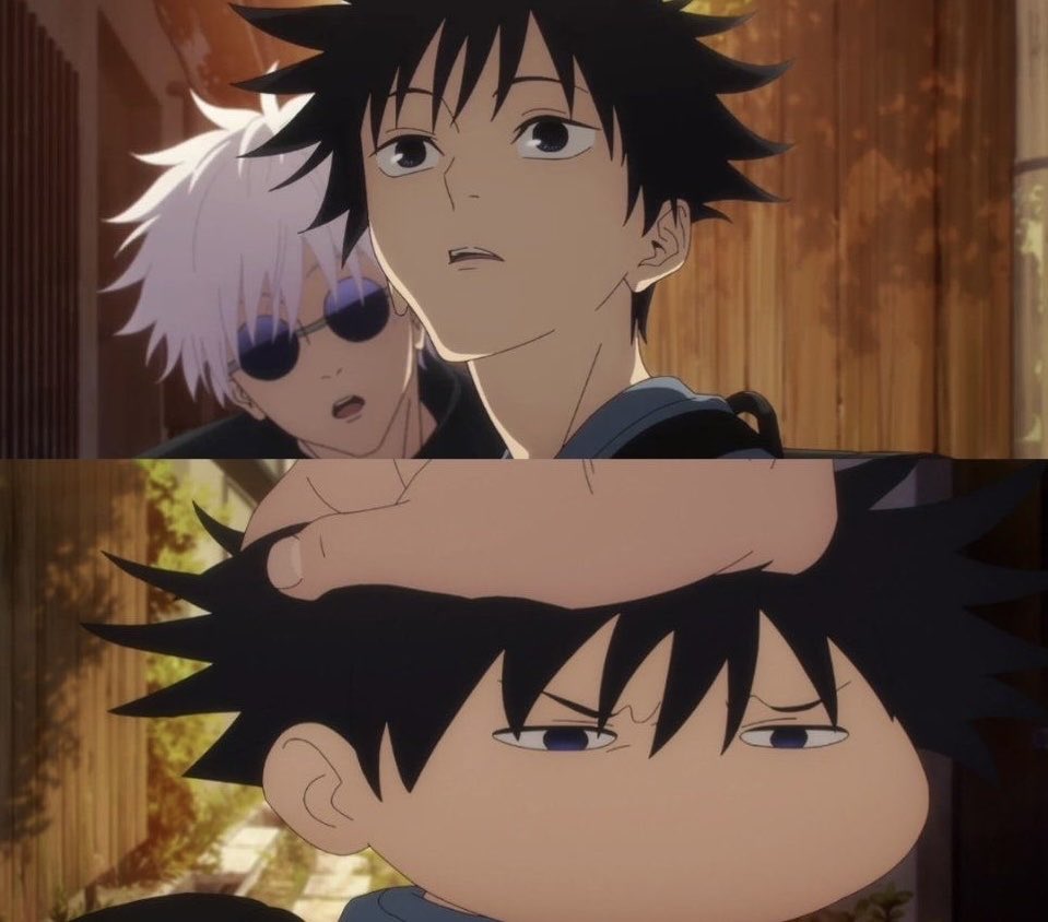 skllkrushrz's tweet image. gojo and his first child 🥹