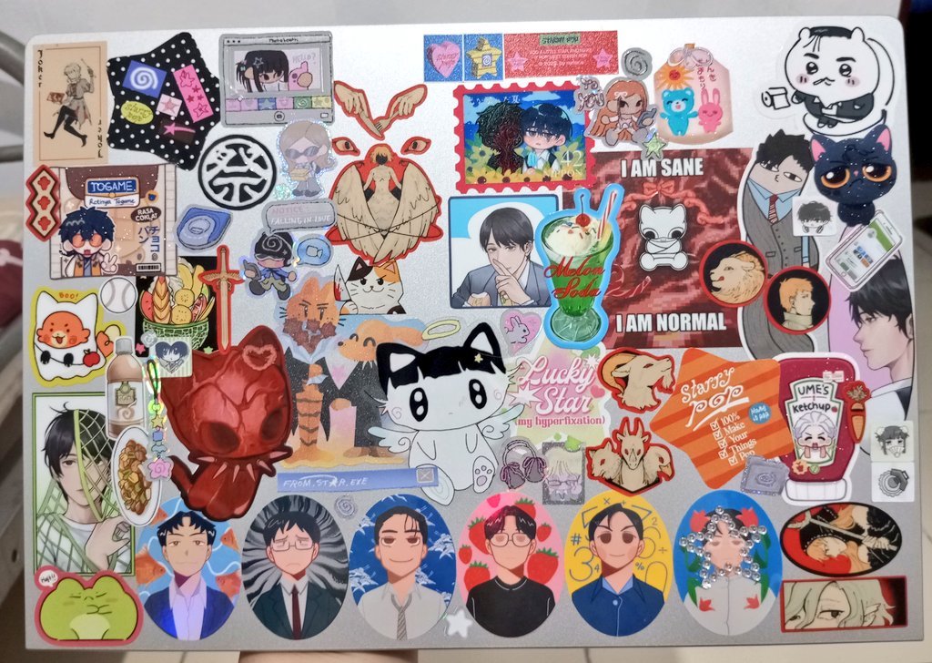 the stickers are stickering #sticker4life
