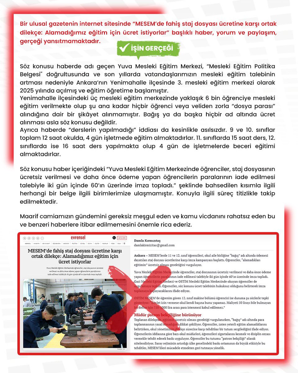 MEB Dezenformasyonla Mücadele tweet media