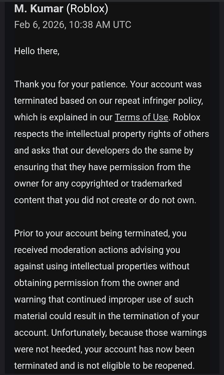 LegoT0M's tweet photo. So roblox respond...
No way this how I lose my account that I've had since 2014 https://t.co/q1iBR5cU4E