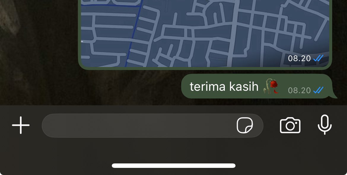 baru nyadar kepencet emot pas reply chat kurir yg minta shareloc 🥀