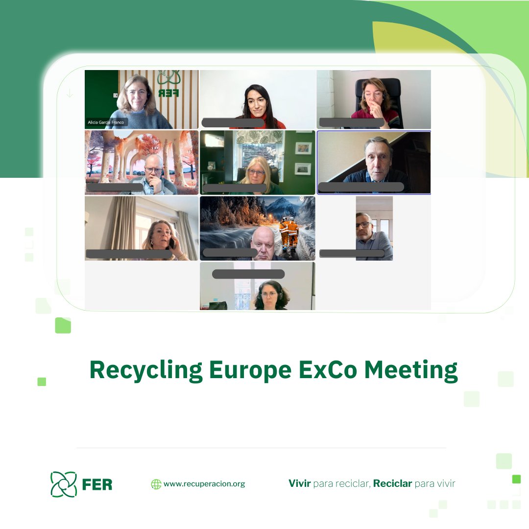 reciclajeFER's tweet image. 🌍 Recycling Europe ExCo Meeting  FER refuerza su compromiso con la economía circular europea en la reunión del Comité Ejecutivo de Recycling Europe.
👥 Participó Alicia García-Franco Zúñiga, vicepresidenta de Recycling Europe.

#RecyclingEurope #FER #EconomíaCircular