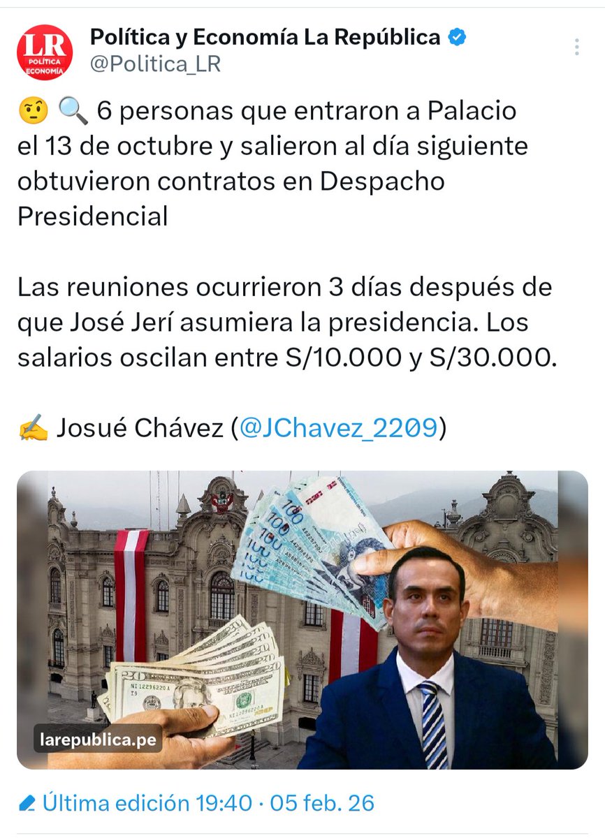 ¿6 PERSONAS QUE ENTRAN LA MISMA NOCHE A PALACIO Y SALEN AL DÍA SIGUIENTE? ¿A SÓLO 3 DIAS DE HABER ASUMIDO LA PRESIDENCIA? ¿QUÉ TIPO DE "INICIACIÓN" ES ESTA PARA OBTENER UN PUESTO? ¿ORGÍAS? ¿ÉSTO ES LO QUE AÚN SOSTIENE EL FUJIMORISMO POR LA "ESTABILIDAD"?... BASTA YA‼️ #PAJAGATE