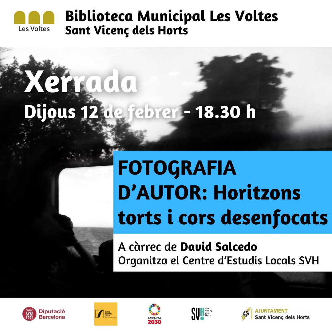 radiosvh902's tweet photo. 🗣️El Centre d’Estudis Locals organitza una nova xerrada de fotografia d’autor a la biblioteca dijous 12 de febrer

📸Porta per títol “Horitzons torts i cors desenfocats” i anirà a càrrec del fotògraf i docent David Salcedo 🔉https://t.co/tX64HRRmfI https://t.co/AvgRlahoi6