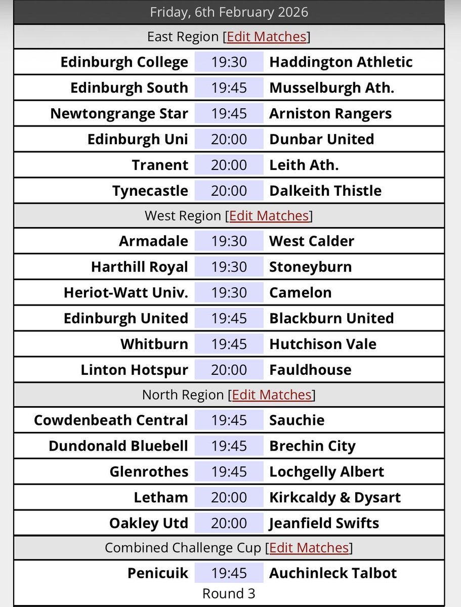 East Of Scotland Football Development League tweet media