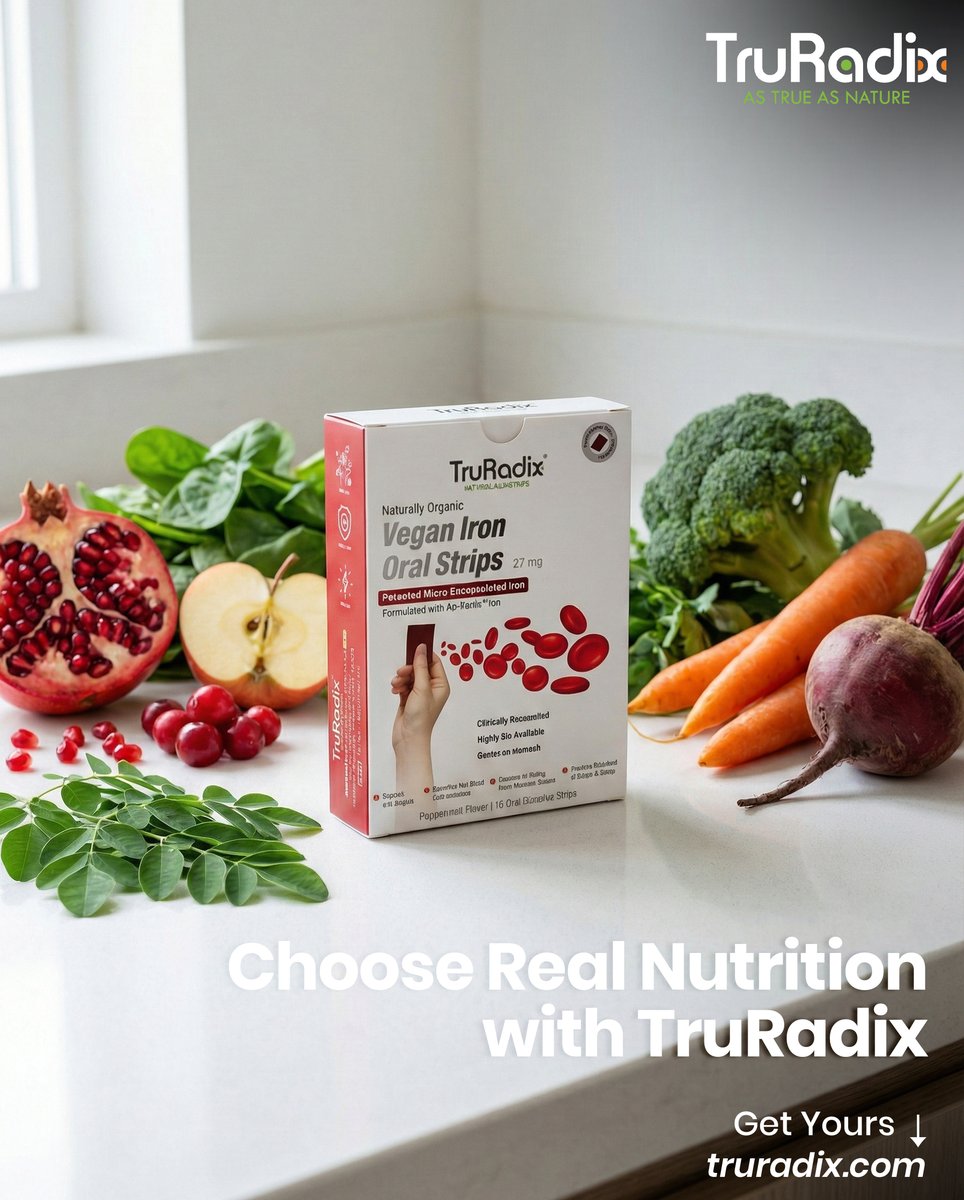 Always tired? It might not be sleep — it could be iron.
Junk food drains energy, real nutrition fuels productivity.
Support daily iron intake with TruRadix Vegan Iron Strips.
🔗 truradix.com
