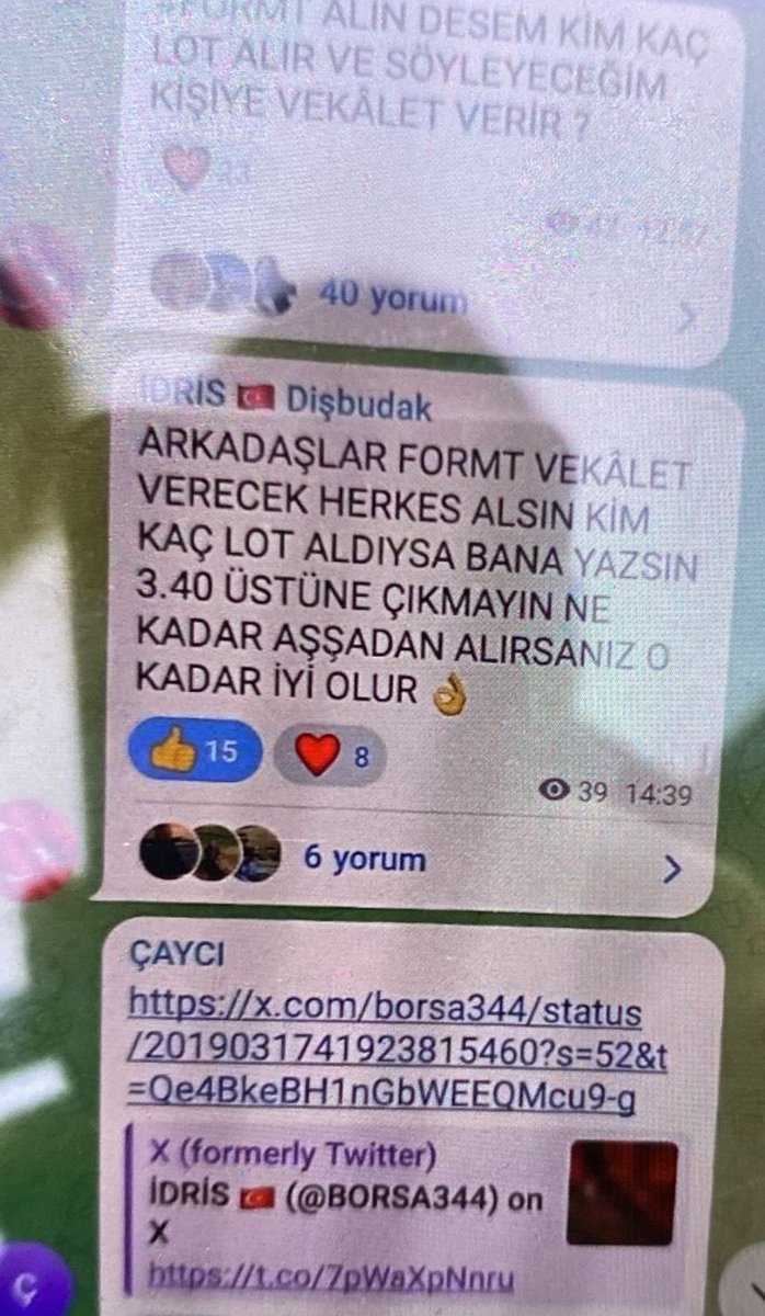 Sövmeler sinirlenmeler başlamış,hepsi sucluluk ve acizlik psikolojisi.

Gel idris bakalım.

#formt icin gece gundüz yayınlar acıp 2 lira bekliyorum diyen hesaplarin gruplarında yazdıkları.

3 lira etmez diyen malı 3.40 kadar neden aldırmış acaba.

Algıları su an daha iyi