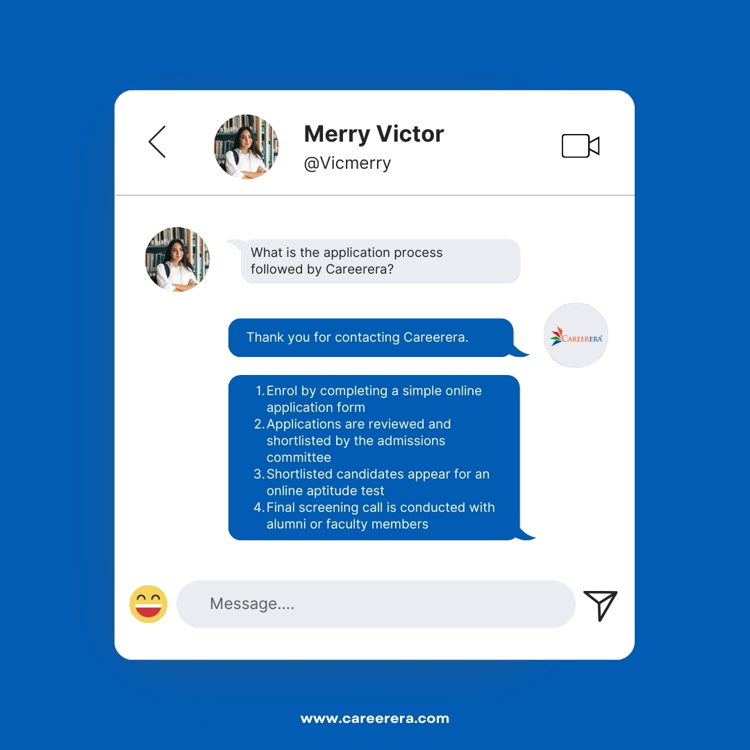 Careerera1's tweet image. Curious about how to apply at Careerera?

We keep it simple, transparent, and student-friendly—from application to final selection.

Start your journey with confidence. 🎓✨

#careerera #admissions #howtoapply #highereducation #learningjourney