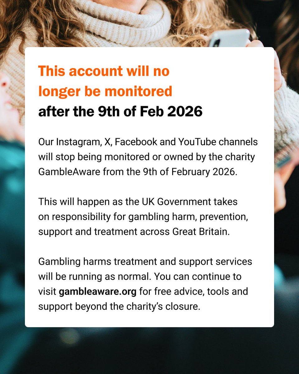 GambleAware tweet media