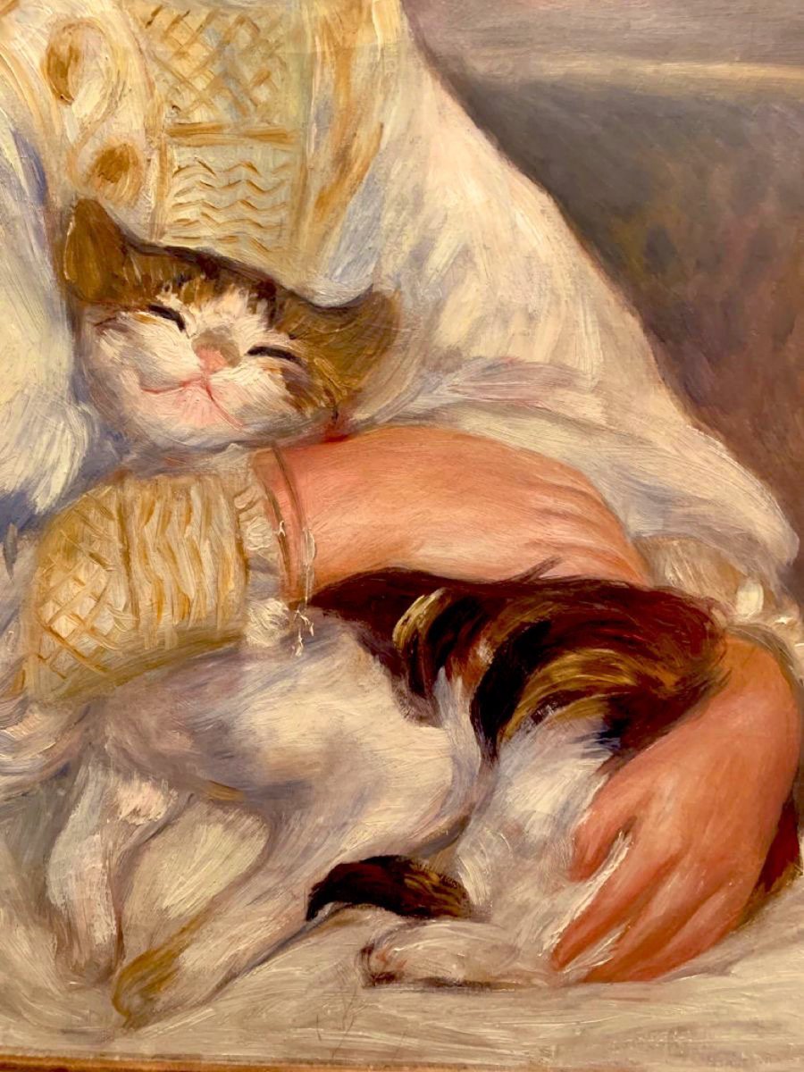 Pierre-Auguste Renoir - “Julie Manet with Cat (detail)” (1877)