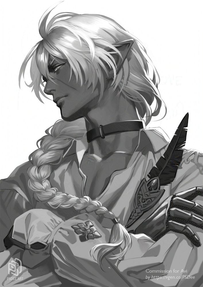 PSDeeart's tweet image. ✨4K FOLLOWERS ART RAFFLE✨
RULES:  
⭐ Like + retweet 
⭐ Follow me on x/twitter
⭐ Comment your OC/reference image (optional) 
 Prize is a BW skeb portrait in this style, winner can request a single character or a couple! Ends on 28th Feb  #ArtRaffle #giveaway