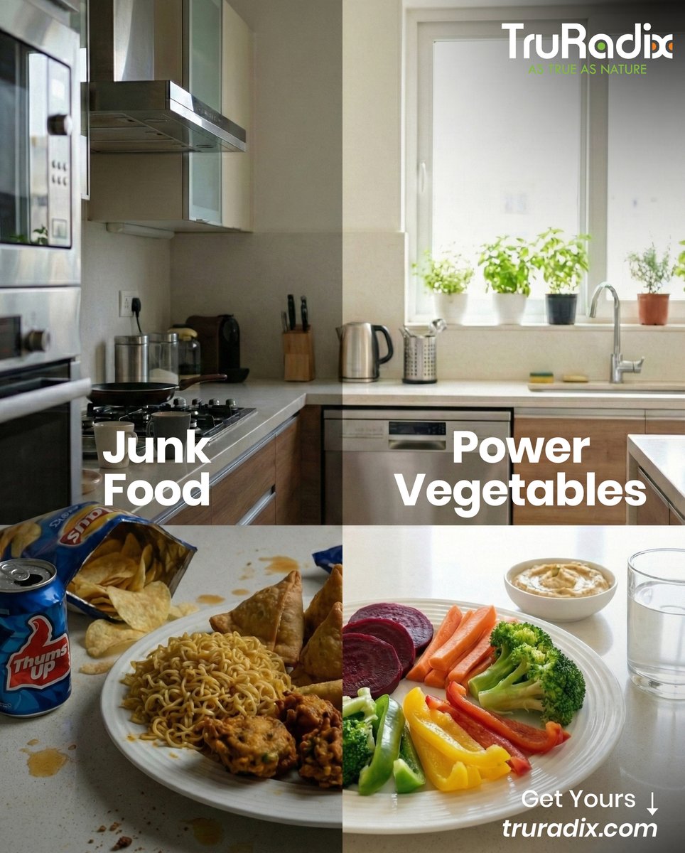 Always tired? It might not be sleep — it could be iron.
Junk food drains energy, real nutrition fuels productivity.
Support daily iron intake with TruRadix Vegan Iron Strips.
🔗 truradix.com