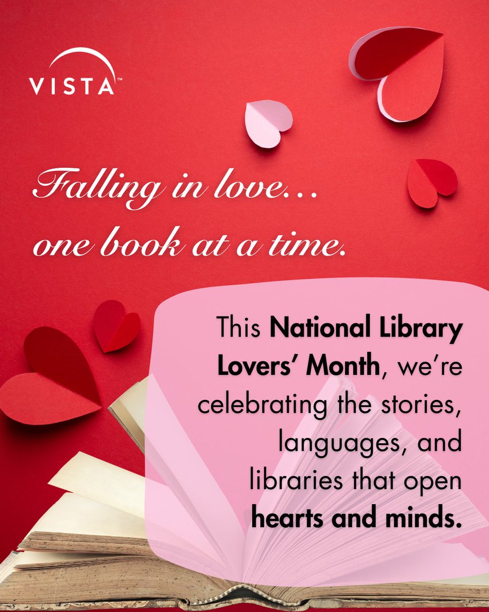 VHLPreK12's tweet image. Falling in love… one book at a time. 💕📚 This National Library Lovers’ Month and Valentine’s Day, we’re celebrating the stories, languages, and libraries that open hearts and minds—and inspire lifelong learners.

#LibraryLoversMonth #ValentinesDay #LoveLanguages