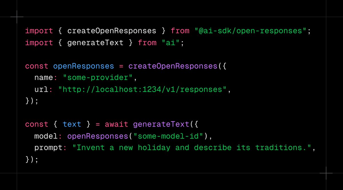 Open Responses wrapper snippet