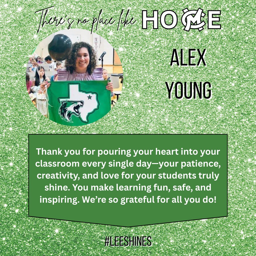 We are so thankful for Ms. Young! 

If you want to share a staff shout out at Lee, you can do so using this link: forms.gle/qDguSE4LvRTz4d…