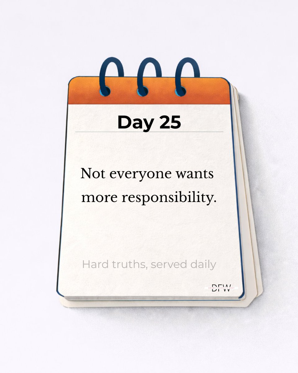Day 25 | Straight, No Chaser

Not everyone wants to be a leader.

That’s not a flaw.
It’s self-awareness.

Strong leaders don’t force growth paths.

They ask, listen, and align responsibility with readiness.

Do you ask instead of deciding for someone?
