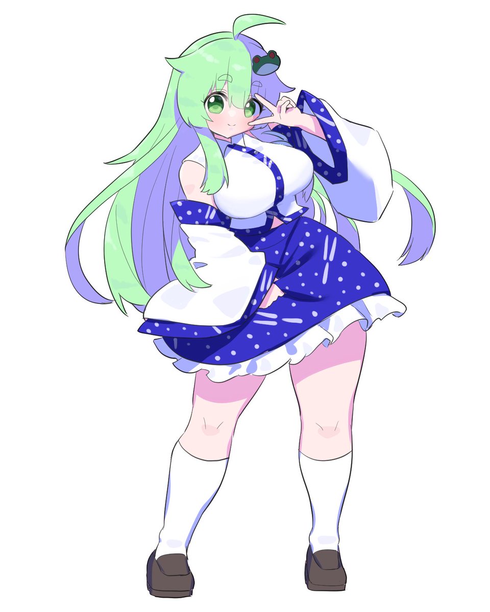 #東風谷早苗
１年ぶりに描いた。たまに描きたくなるんですよねこの子