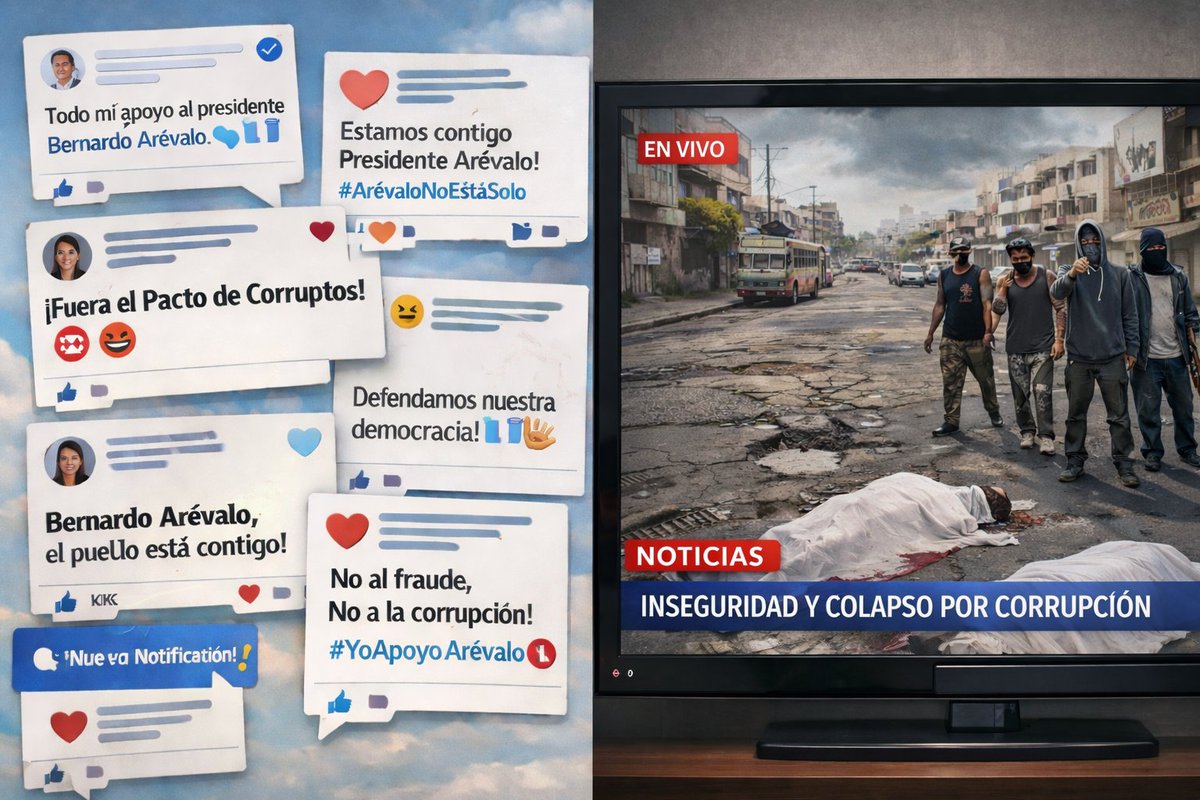 Así empezamos el día últimamente. Revisamos las redes sociales y nos aparecen FALSAS muestras de apoyo al gobierno de #BerNARCO, ataques en contra de quienes luchan por #Guatemala; Encendemos la televisión para ver las noticias y nada más se ve muerte y destrucción...
#SOCIEDADGT