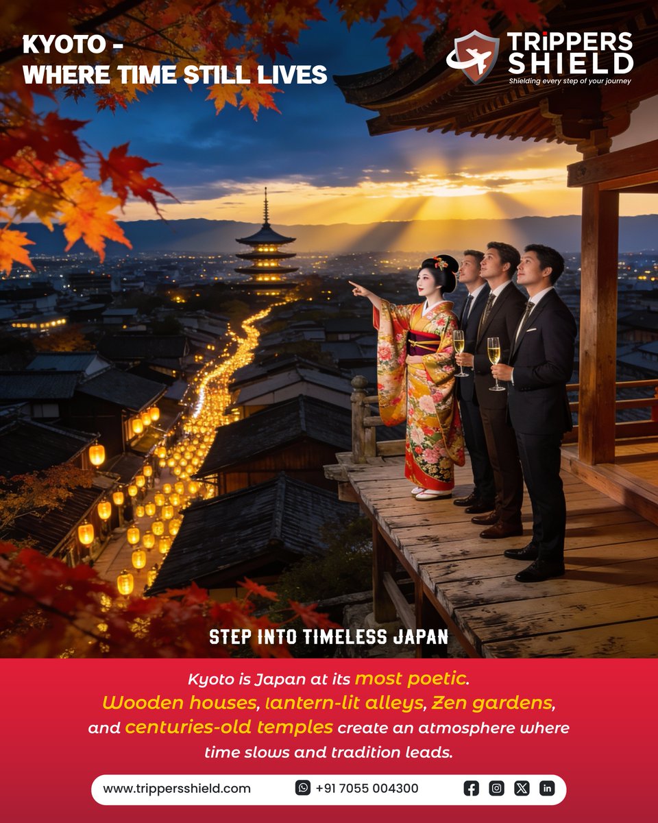 trippersshield's tweet photo. Japan is a world apart — precise, poetic, and deeply respectful. From seamless blend of energy and efficiency to Kyoto’s lantern-lit streets and centuries-old traditions, every place moves with intention
#travelinsurancematters #TravelInsuranceTips #travelinsurancecoverage https://t.co/2Ylj2OffP8