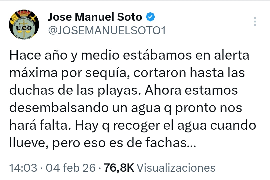 Claro que sí, José Manuel, y almacenamos toda esa agua en los dos cojonazos que los dioses te han dado.