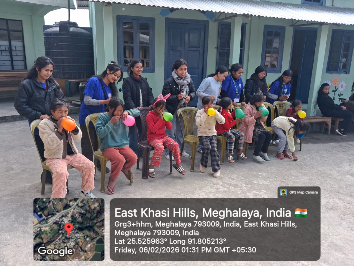 NSS_SCC_Unit's tweet photo. Day 5: NSS Special Camp 2026 (SCC Unit): The volunteers organised an informal social interaction with the children from the adopted village, consisting of games and races. Date: 06/02/2026 @_NSSIndia @CellNehu @nss_rdguwahati https://t.co/46BHacK9om