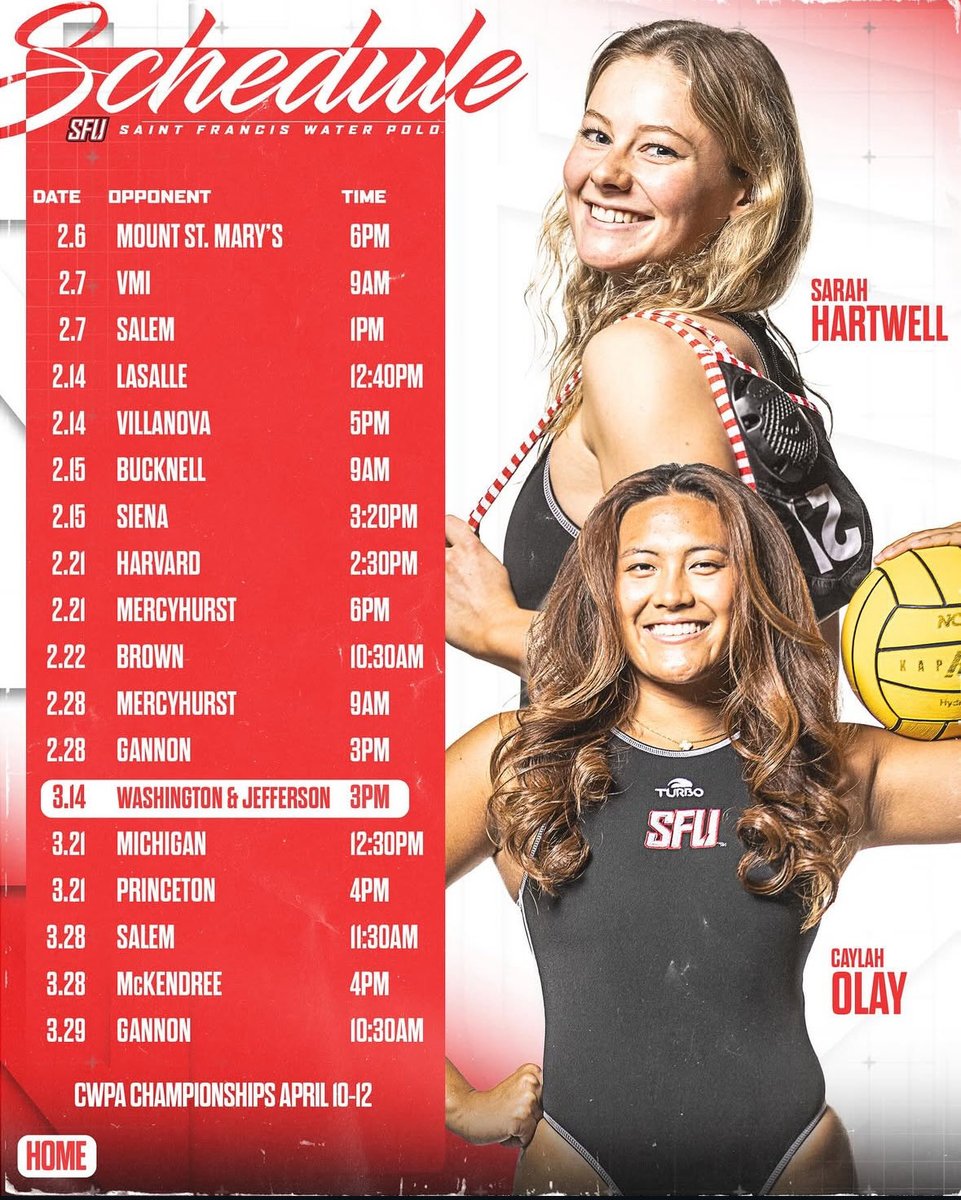 Saint Francis Water Polo tweet media