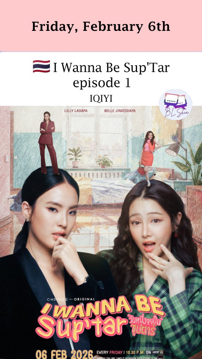 BlShia74220's tweet photo. New Episodes airing Feb.6.2026!

📺#BeMyAngelTheSeries
📺#Candy
📺 #IWannaBeSupTar 

#BeMyAngelEP2 #CandyEP4 #IWannaBeSupTarEP1 
 @iQIYI @Gagaoolala https://t.co/1oFrFTPvC5