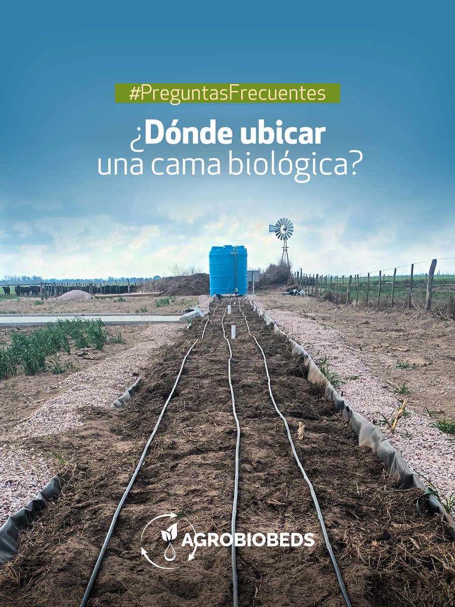 agrobiobeds's tweet image. ¿Dónde debe ir una cama biológica?

✔️Cerca de una fuente de agua  ✔️En punto de fácil acceso del campo  ✔️A 150 m de cursos de agua y 10 m de perforaciones (Norma IRAM 29.561)

Elegir bien el lugar es clave para un sistema seguro y eficiente.

#FAQ #Camasbiológicas #BPAs