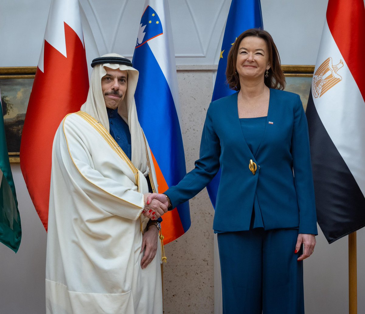 KSAMOFA's tweet image. #ليوبليانا | عقد صاحب السمو الأمير #فيصل_بن_فرحان @FaisalbinFarhan وزير الخارجية، ومعالي نائب رئيس الوزراء وزير الخارجية وشؤون المغتربين في المملكة الأردنية الهاشمية أيمن الصفدي، ومعالي وزير خارجية جمهورية مصر العربية الدكتور بدر العبدالعاطي، وسعادة وزير خارجية مملكة البحرين…