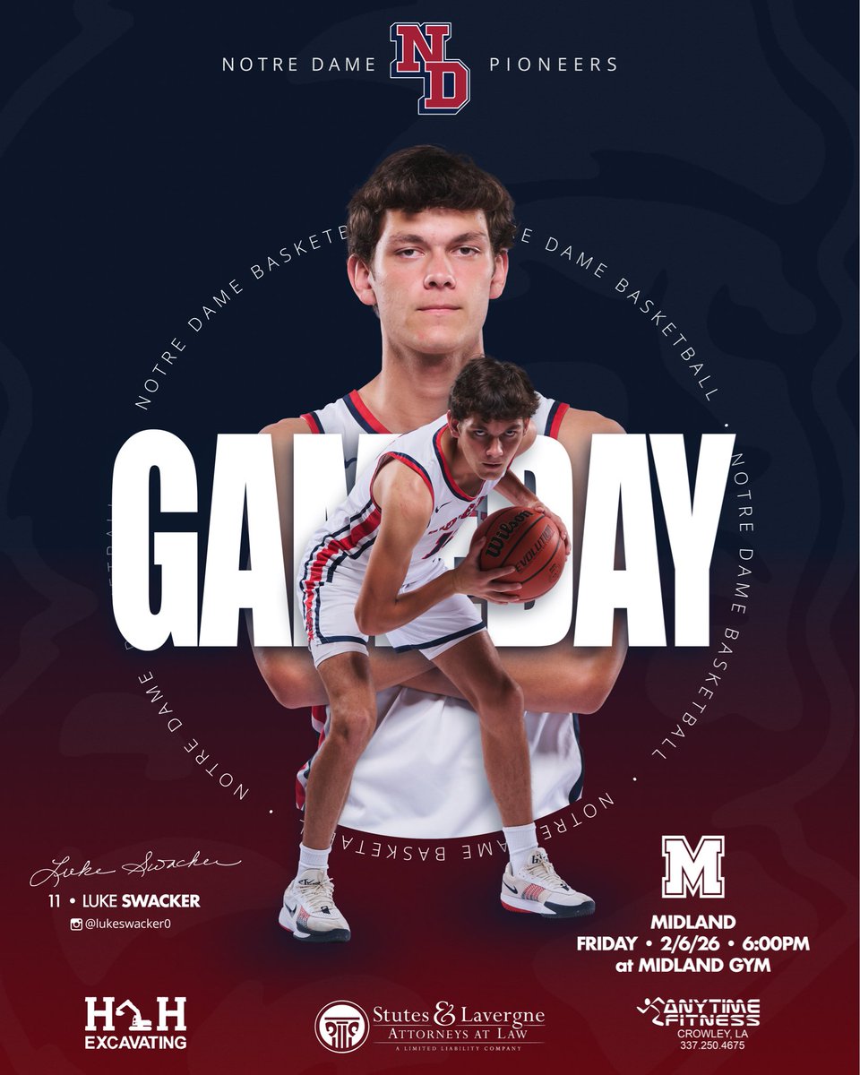 NDPiosHoops's tweet photo. 🚨🚨GAMEDAY🚨🚨
🏀Notre Dame at Midland
📍Location: Midland Gym
⏰TIP-OFF: 2/6/26 at 6:00pm
@2a_class @GeauxPrepsLA @LSL_Sportsline @SethLewisInc @georgefaust10 @PrepHoopsLA @OTBSports_ @JFitzTV @aasportsnet1 https://t.co/6fRDDgFHbW