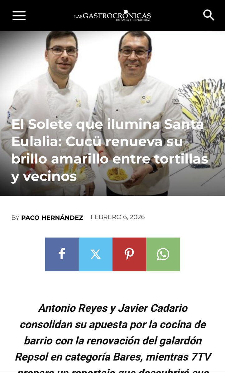 El Solete que ilumina Santa Eulalia: Cucü renueva su brillo amarillo entre tortillas y vecinos lasgastrocronicas.com/el-solete-que-… vía @Las Gastrocrónicas